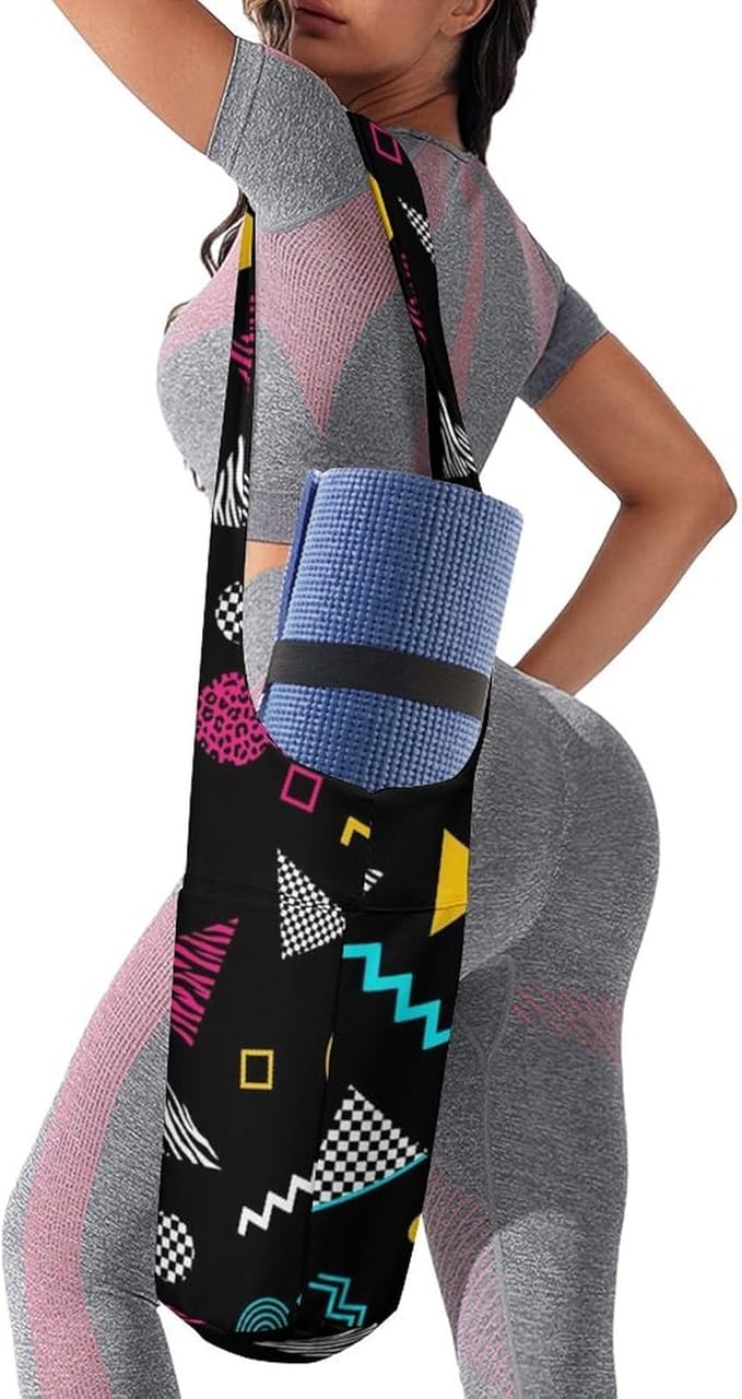 Aiyoolee Yoga Mat Bag Large Tote Carrier Holder with Water Bottle Pocket Yoga Bags