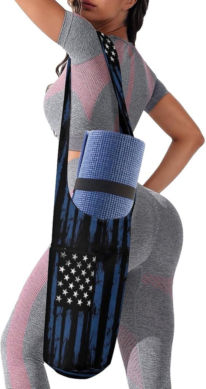 Aiyoolee Yoga Mat Carrier Portable Single Shoulder Strap Bag with Pocket for Gym Yoga Workout Travel