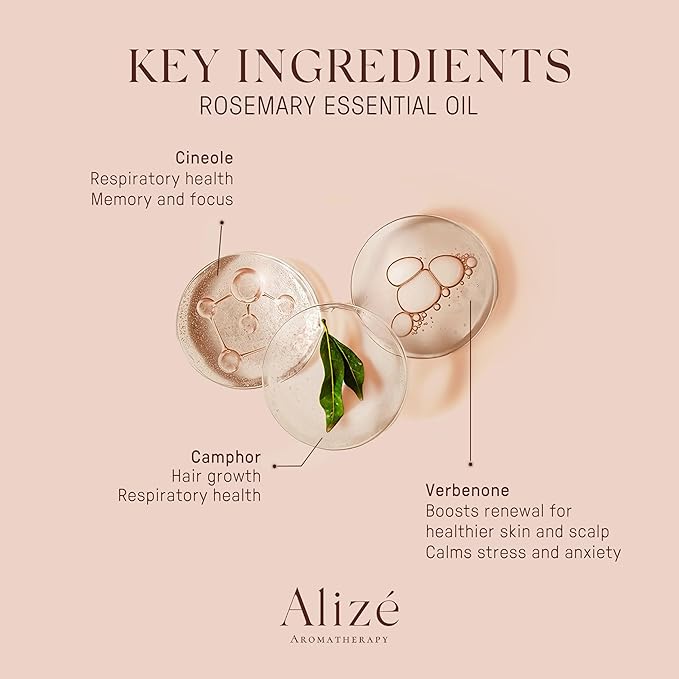 Organic Rosemary Essential Oil, Rosemary Oil for Hair Care, USDA Certified Organic, 100% Natural & Pure Essential Oils for Diffusers for Home, Aromatherapy Oils 10ml-0.33 fl oz