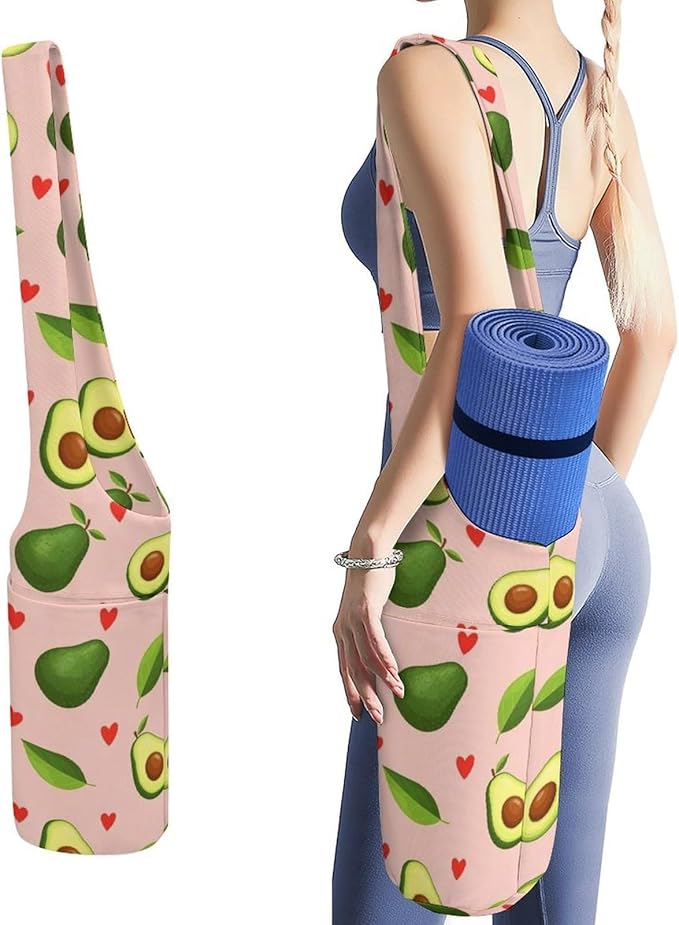 Aiyoolee Yoga Mat Bags, Large Tote Yoga Mat Carrier Holder with Water Bottle Pocket, Adjustable Shoulder Strap Storage Bag