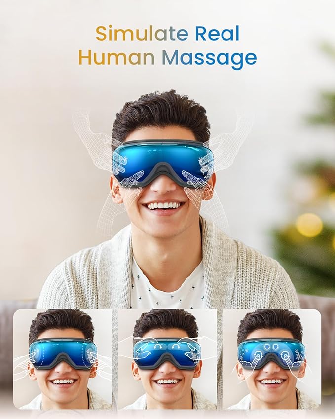 RENPHO Eyeris 1 Eye Massager with Heat&Customized Gift Card, Birthday Gifts for Women/Men, Heated Sleep Mask for Relax, Sleep Eye Care Gifts for Reduce Eye Strain, Improve Sleep