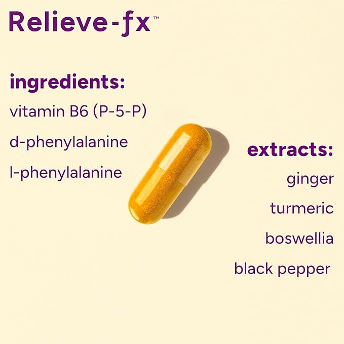 PPO Lab Relieve-fx™ DLPA Boswellia Turmeric Ginger Supplement - Curcumin, Boswellic Acid, Black Pepper - Capsules for Stress Relief, Heart, Digestion, Muscle Cramp, Joint, Healthy Inflammation - 180ct