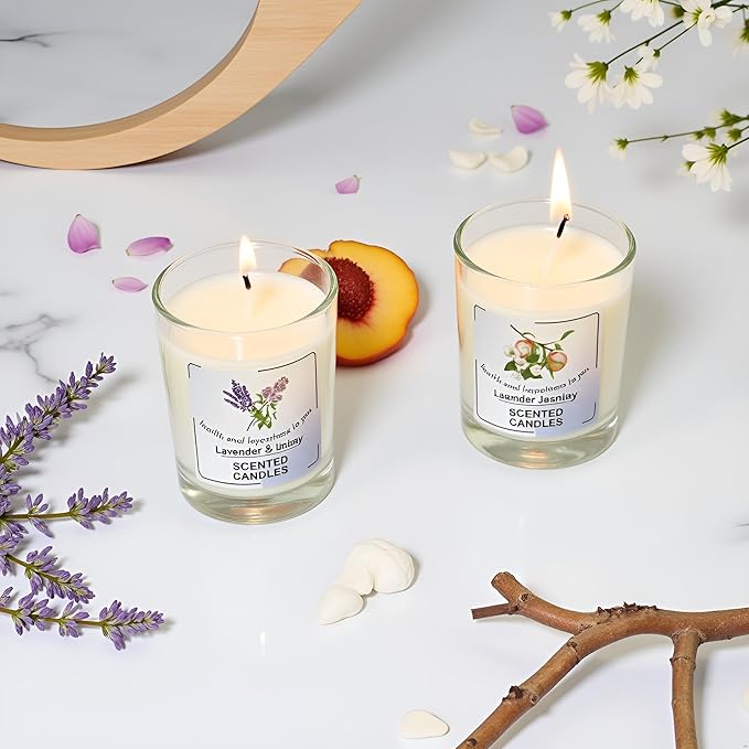 3-Pack Aromatherapy Soy Wax Candles Gift Set, Romantic Home Fragrance, Relaxing Essential Oil Scented Candles for Home, Spa, Yoga, Gifts for Women & Men(3-Pack-Style 1)