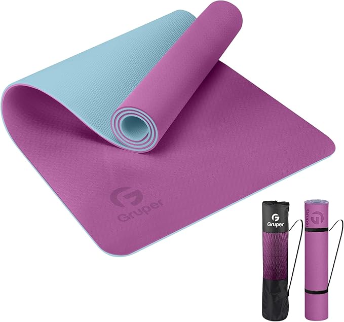 Yoga Mat Non Slip, Eco Friendly Fitness Exercise Mat with Carrying Strap,Pro Yoga Mats for Women,Workout Mats for Home, Pilates and Floor Exercises