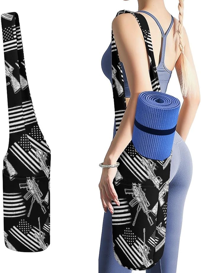 Aiyoolee Yoga Mat Bag for Women with Large Pocket, Yoga Gifts Accessories with Adjustable Shoulder Strap for Workout Stuff