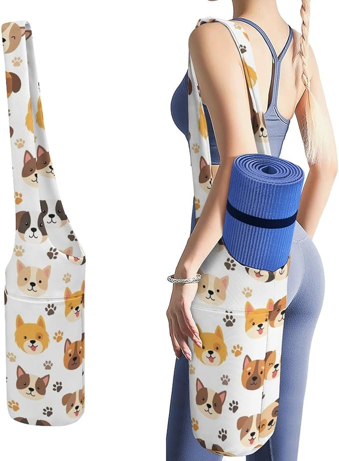 Meaudiwes Large Yoga Mat Bag Fit Most Size for Ladies Yoga Mats Carrier Bags Multi-Functional Exercise Mat Holder Storage Bag