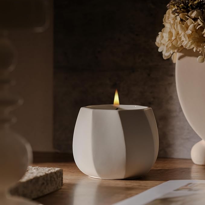 Scented Candle for Home, Luxury Ceramic Jar, Natural Soy Candle, Amalfi Citrus