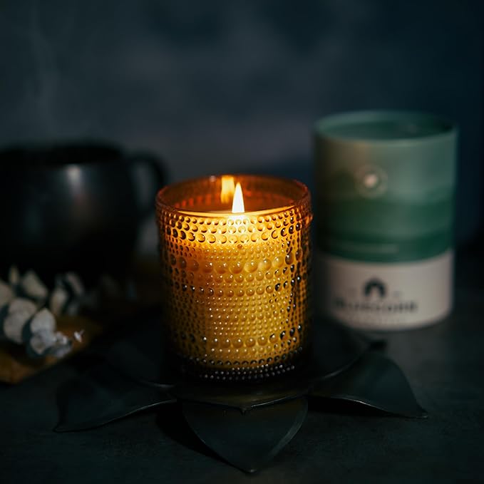 Bluecorn Aromática Scented Candle, Artemisa Fragrance with Clary Sage, Cardamom & Cedarwood, Vegan Coconut Wax Candle, Long Lasting Candle for Home Decor, Gifts for Women & Men, American Made, 11 Oz