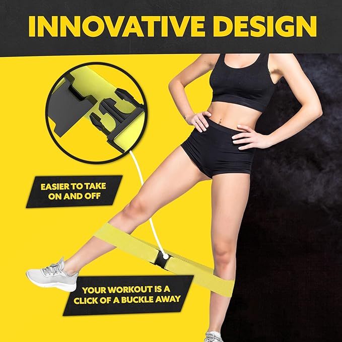 Tribe Lifting Fabric Resistance Bands for Glutes & Legs | 5 Fabric Workout Bands Set | Thick Booty Bands for Squats, Lunges, Hip Training, Physical Therapy & Home Workouts