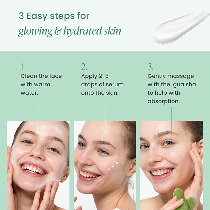 PLANTIFIQUE Massage Ritual Set: Premium Certified Jade Gua Sha + Jojoba Oil & HA Serum Skin Care Set, Birthday Gifts for Women, Teens, Mom, Brides