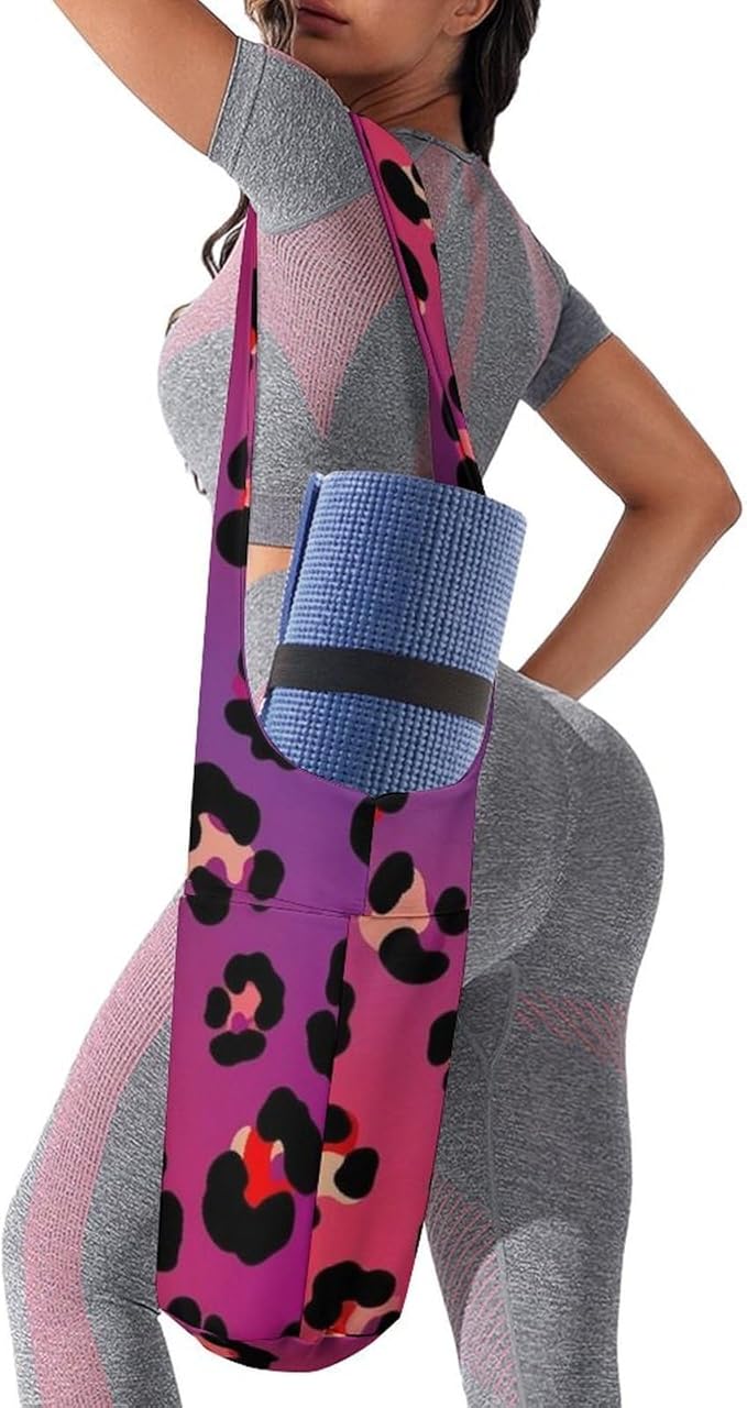 Aiyoolee Spacious Yoga Mat Storage Bag Single Shoulder Portable Carrier with Pocket for Gym Yoga Fitness