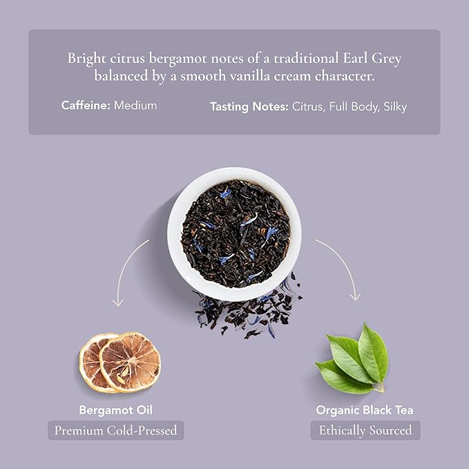 Art of Tea | Organic Earl Grey Crème Tea| 50 Eco Friendly Assorted Tea Bags