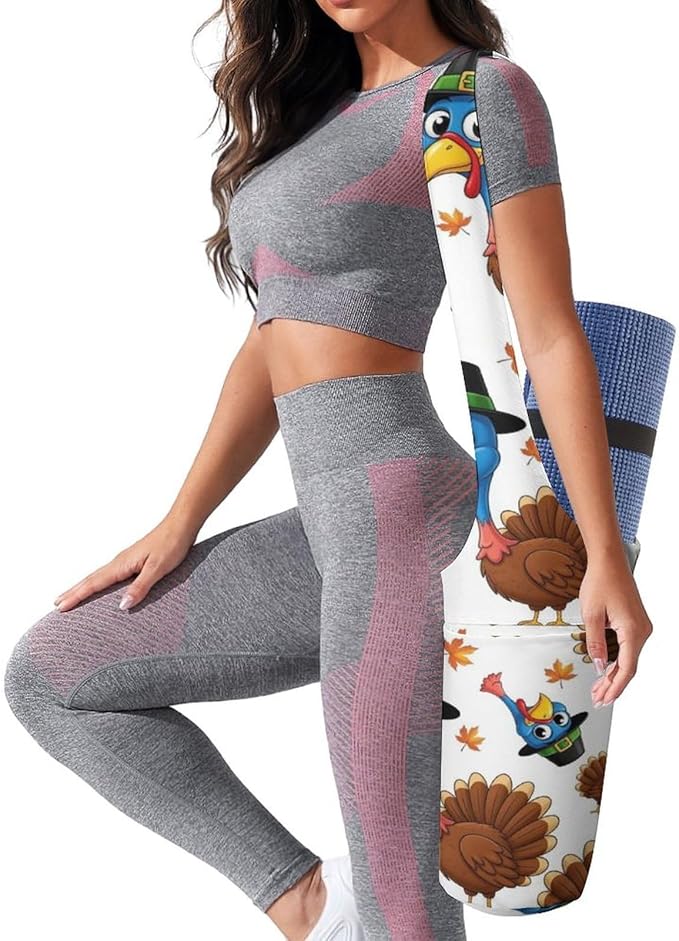 Aiyoolee Fashion Yoga Mat Bag with Large Pocket, Long Tote Yoga Bag Fit Most Mats Accessories