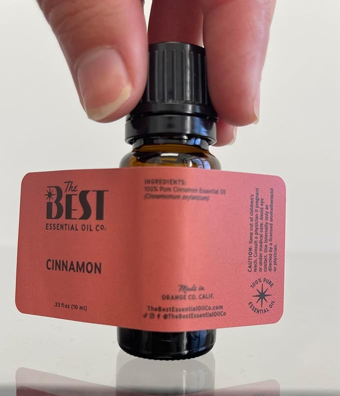 The Best Cinnamon Essential Oil- Premium Grade- 100% Pure & Natural for Aromatherapy, Diffuser, Spa, Massage, Air Freshener- 10 ml (.33 fl oz)