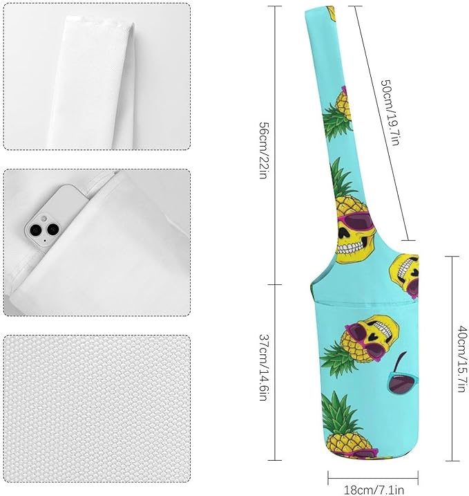 Aiyoolee Yoga Mat Bag with Large Pocket, Strap Bag Carriers for Women