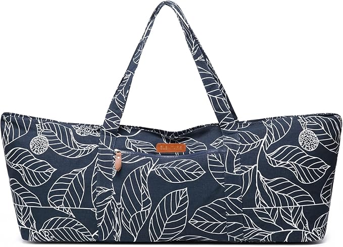 ELENTURE Large Yoga Mat Bag for Women Men, Travel Gym Bag for Pilates Office Beach Workout, Yoga Mat Tote Carrier with Mat Strap for 1/4" 1/2" Thick Exercise Yoga Mat