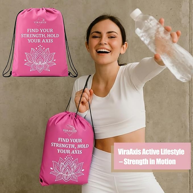 ViraAxis Foldable Yoga Mat and Blocks Set for Women with 2 Pack Yoga Blocks and Strap,Thin Non Slip Pilates Mat with Bag, Home Workout Equipment Essentials Starter Kit for Beginners Full Body Toning