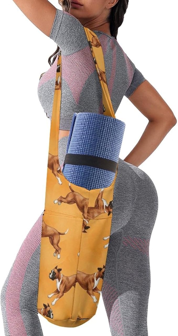 Meaudiwes Large Yoga Mat Bag Fit Most Size for Ladies Yoga Mats Carrier Bags Multi-Functional Exercise Mat Holder Storage Bag