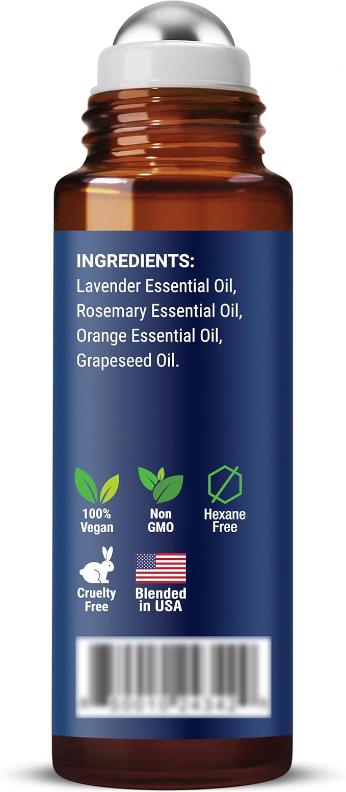 Zen Sleep Essential Oil Roll-On 10 ml - Calming Blend for Serenity & Deep Sleep - Easy-to-Use Roller Ball - Nexon Botanics (Pack of 2)