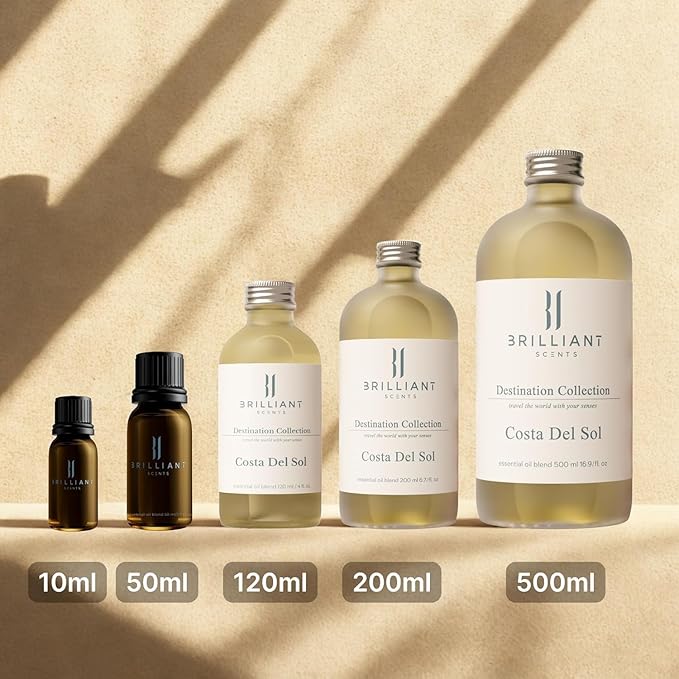 Brilliant Scents Diffuser Oil Refill, Inspired by Nobu Hotel, Hotel Series Aroma Scents, Essential Oils Set for Home, Fragrance Oil for Candle Making, Home, 50 ML, Golden Serenity