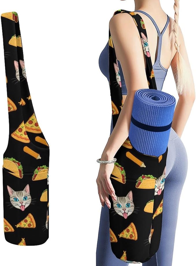 Aiyoolee Yoga Mat Bag with Large Pocket, Strap Bag Carriers for Women