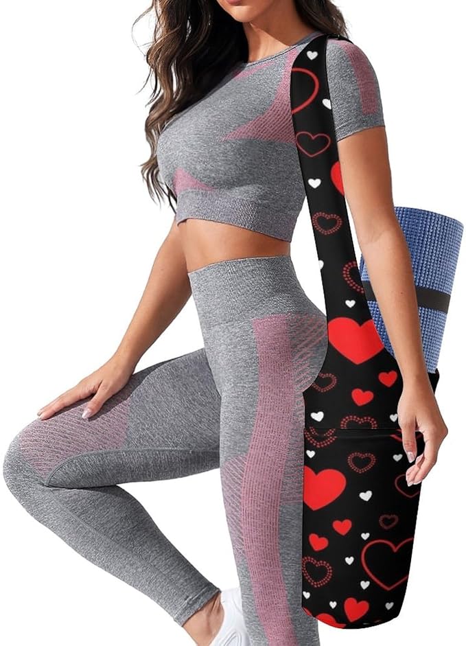 Meaudiwes Stylish Yoga Mat Bags Sports Yoga Totes Fits Most Size Mats Exercise Mat Carrier Storage Bag Yoga Gifts for Women