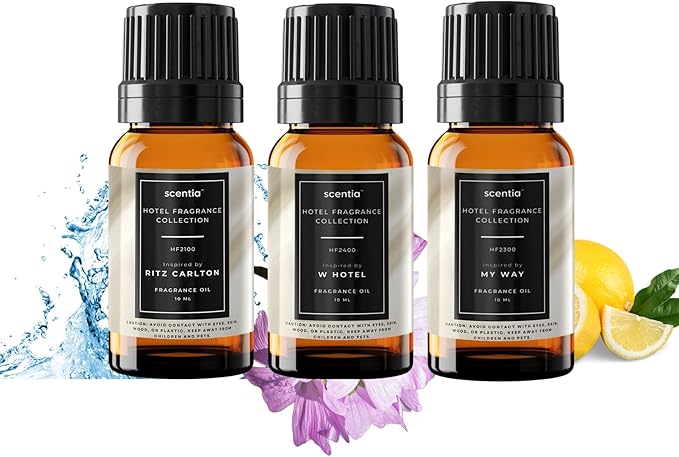 Scentia Essential Oil Blend Gift Set – Buyers’ Favorites – 10 mL, 0.34 fl oz | Inspired by Luxury Destinations | Premium Aroma Oils for Waterless & Ultrasonic Diffusers - Made in USA