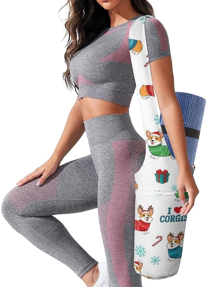 Aiyoolee Spacious Yoga Mat Storage Bag Single Shoulder Portable Carrier with Pocket for Gym Yoga Fitness