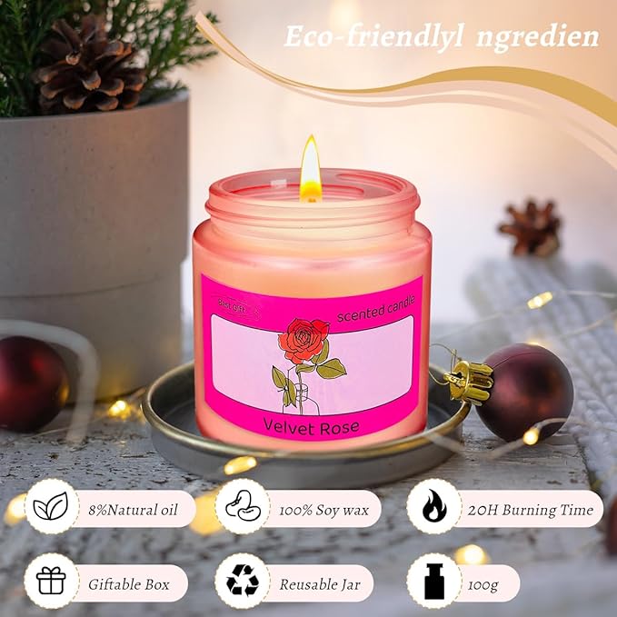 12 Pack Candles for Home Scented, Colored Frosted Jar Aromatherapy Candle Gifts for Women, Natural Soy Wax Candle Set, Scented Candles Set for Birthday Valentine Mother's Christmas Day Present
