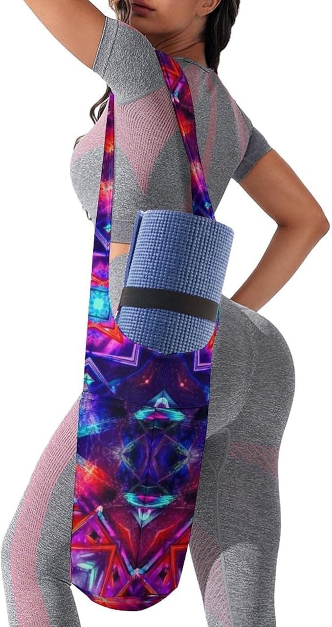 Meaudiwes Large Size Yoga Mat Bag with Long Strap, Yoga Mats Carrier Storage Bag, Exercise Mat Holder Accessories