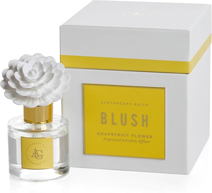 Zodax Blush Porcelain Oil Diffuser, 1.69 oz- Grapefruit