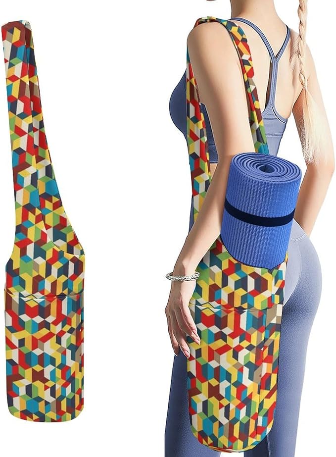 Meaudiwes Large Size Yoga Mat Bag with Long Strap, Yoga Mats Carrier Storage Bag, Exercise Mat Holder Accessories