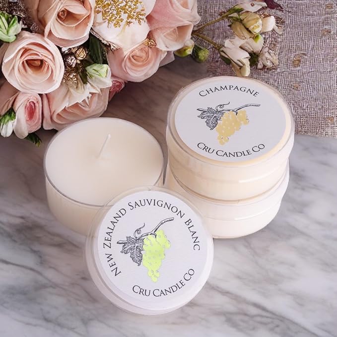 Wine-Inspired Soy Wax Candles (Whites Collection: Mini Edition)