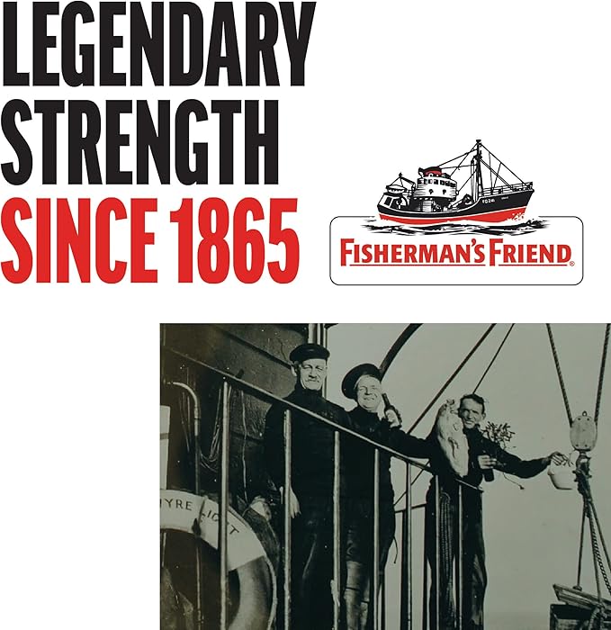 Fisherman's Friend Original Extra Strong Cough Lozenges (20 Drops x 24-Pack), 10mg Natural Menthol, Cooling Relief from Sore Throat, Persistent Cough & Everyday Irritation, Vegan & Gluten-Free