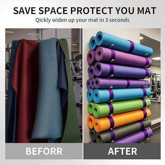 25" Yoga Mat Strap | Slap Band Holder for Carrying and Storage Mats | Rolled Scrunchie Yoga Essential Accessory