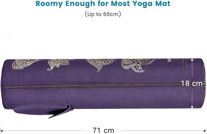 Gonex Yoga Mat Bag, Yoga Mat Carrier Full-Zip Exercise Yoga Mat Carry Bag for Women Men with 2 Multi-Functional Storage Cargo Pockets Extra Wide Adjustable Shoulder Strap