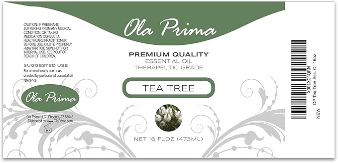 Ola Prima 16oz Tea Tree Essential Oil – Therapeutic Grade Bulk for Soap and Candle Making - Tea Tree Oil