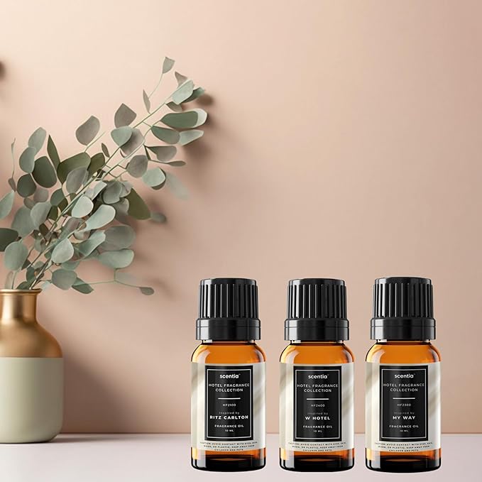 Scentia Essential Oil Blend Gift Set – Buyers’ Favorites – 10 mL, 0.34 fl oz | Inspired by Luxury Destinations | Premium Aroma Oils for Waterless & Ultrasonic Diffusers - Made in USA