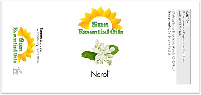 Sun Essential Oils Neroli Essential Oil - Neroli Aromatherapy Oil for Diffuser (16 fl oz)