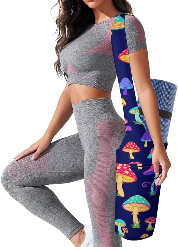 Meaudiwes Large Yoga Mat Bag Fit Most Size for Ladies Yoga Mats Carrier Bags Multi-Functional Exercise Mat Holder Storage Bag