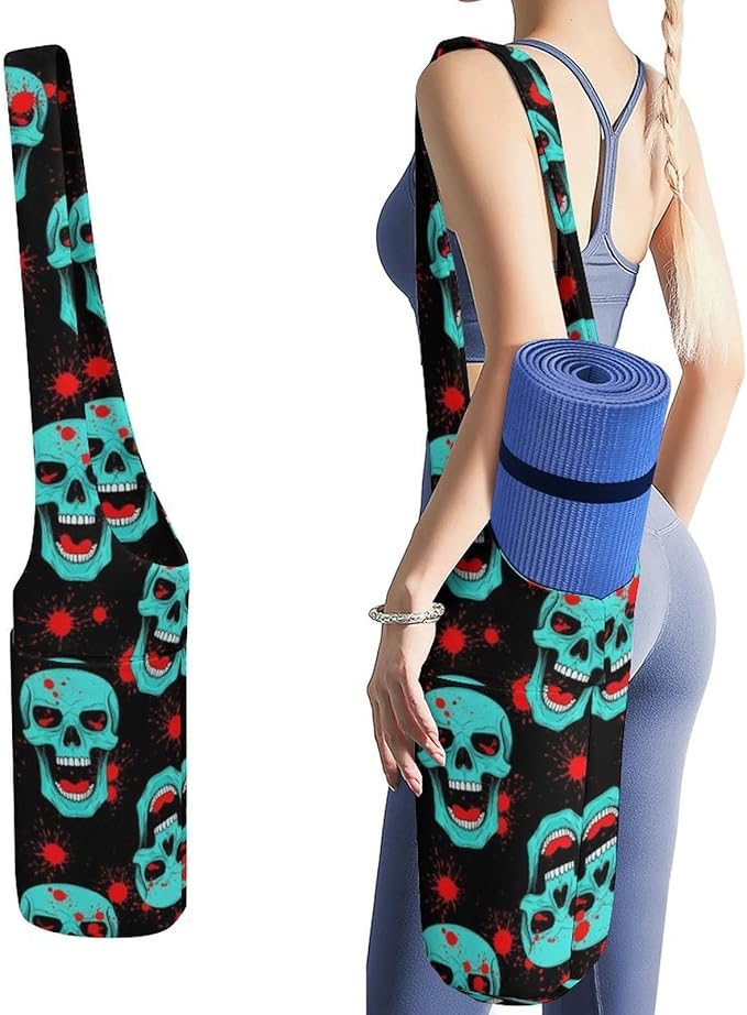 Meaudiwes Large Size Yoga Mat Bag with Long Strap, Yoga Mats Carrier Storage Bag, Exercise Mat Holder Accessories
