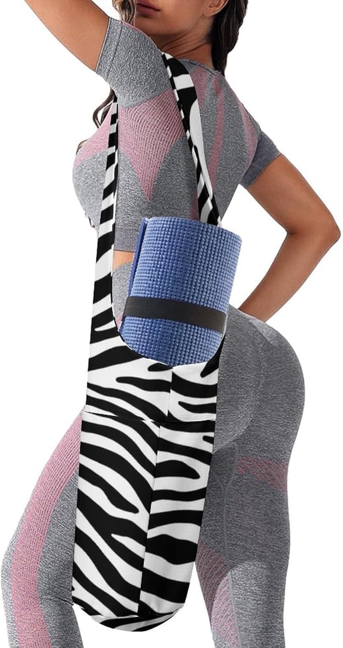 Aiyoolee Yoga Mat Bags, Large Tote Yoga Mat Carrier Holder with Water Bottle Pocket, Adjustable Shoulder Strap Storage Bag
