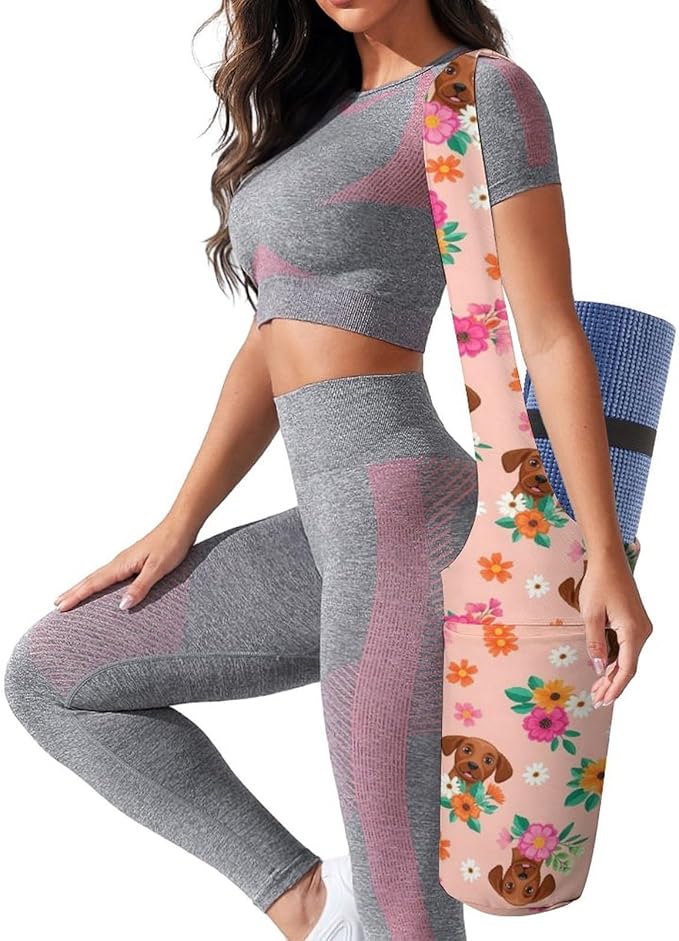 Meaudiwes Large Size Yoga Mat Bag with Long Strap, Yoga Mats Carrier Storage Bag, Exercise Mat Holder Accessories