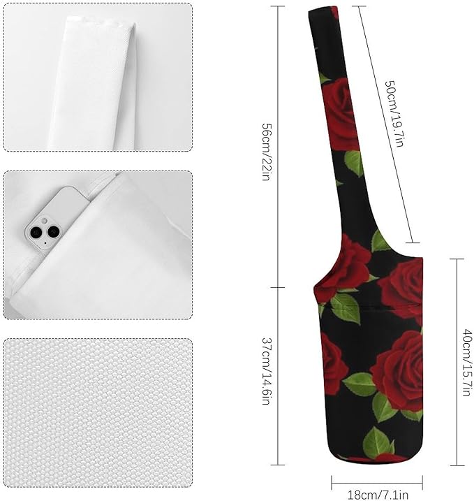 Meaudiwes Stylish Yoga Mat Bags Sports Yoga Totes Fits Most Size Mats Exercise Mat Carrier Storage Bag Yoga Gifts for Women