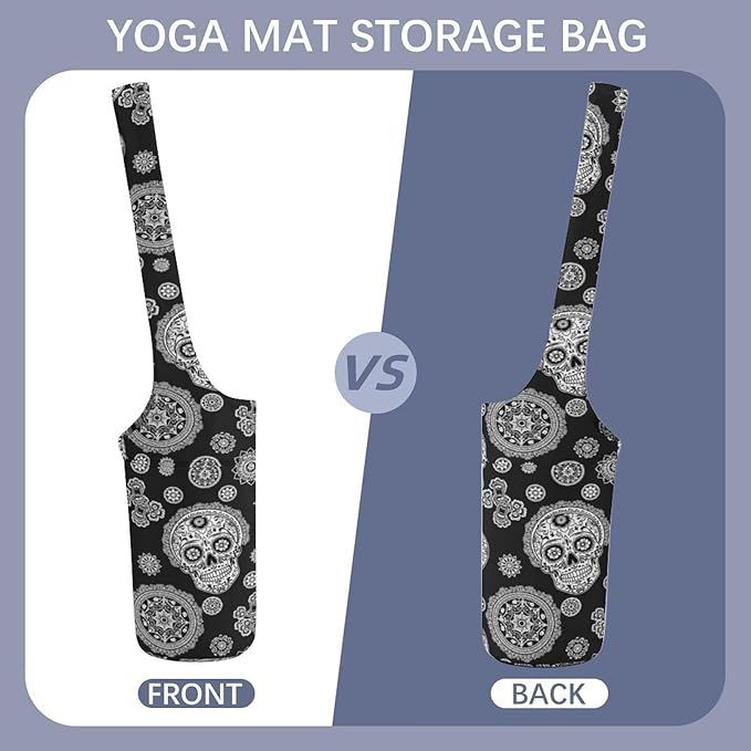 Meaudiwes Stylish Yoga Mat Bag for Women Exercise Mat Holder with Shoulder Strap Yoga Mats Totes Sports Storage Bag