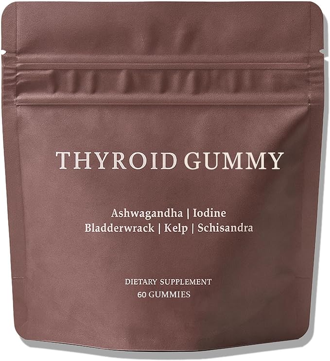 Thyroid Gummies for Women | with Iodine-Rich Kelp, L-Tyrosine, Ashwagandha & Selenium | Energy & Metabolism Support | 60 Gummies