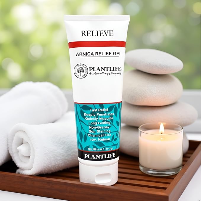 Plantlife Arnica Relieve Gel 3 Pack - Made with Arnica and 100% Pure Essential Oils - Relieve Products are a Homeopathic Solution for Everyday Use - Works Quickly and Effectively - Made in California
