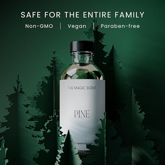 The Magic Scent Pine Aroma Oil - Diffuser Scent - Cold-Air & Ultrasonic Diffuser Oil - Pine Essential Aromatherapy - 8.5 fl oz, 250 mL