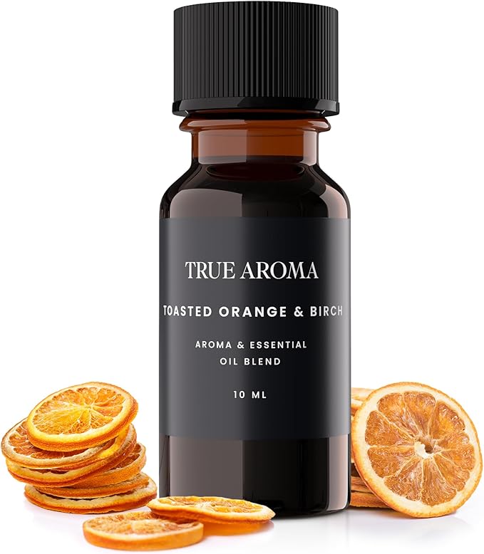 Toasted Orange & Birch Essential Oil | Toasted Orange & Birch Essential Oils for Aroma Diffusers | Natural Birch Essential Oil for Diffuser | Aromatherapy Essential Oil Blends - 10 ML