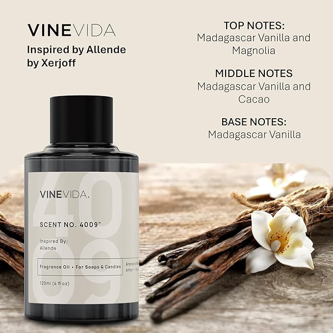 VINEVIDA [16oz] Allende Fragrance Oil for Candle Making - Natural Candle Oil Scents - Soap Making Essential Oil - Made in USA